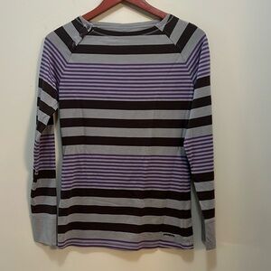 Patagonia Long Sleeves Tee Purple Striped Top Women’s S